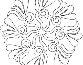 Twirl-Block-Motif-Digital Quilting Pattern-Digital Download-zipped file-not for printing