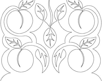 Peach Tree--Pantograph-Digital Quilting Pattern for longarm machines-Digital Download-zipped file-not for printing
