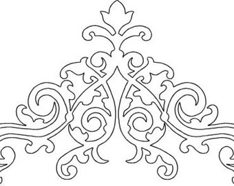 Scroll Triangle 1-Motif-Digital Quilting Pattern-Digital Download-zipped file-not for printing