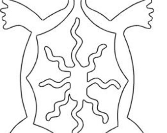 Schildkröte-Block-Motiv-Digital Quilting Pattern-Digital Download-gezippte Datei-nicht zum Drucken