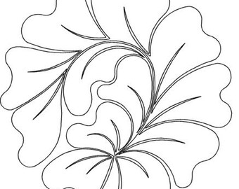 Feathered Circle-Block-Motif-Quilting Pattern-Digital Download-zipped file-not for printing