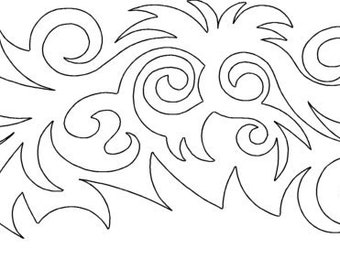 Tribal-Pantograph-Digital Quilting Pattern for longarm machines-Digital Download-zipped file-not for printing