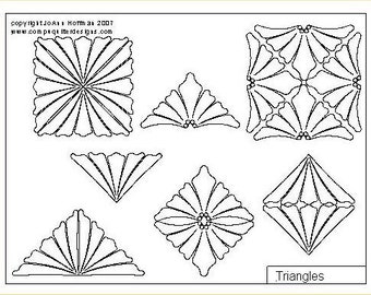Triangles-Motif-Digital Quilting Pattern-Digital Download-zipped file-not for printing