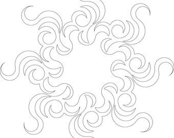Ring of Fire-Block-Motif-Quilting Pattern-Digital Download-zipped file-not for printing