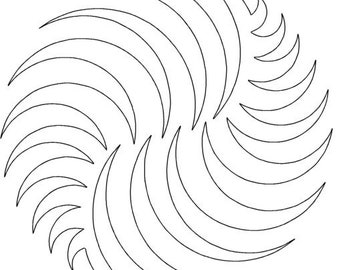Saw Blade-Block-Motif-Quilting Pattern for longarm machines-Digital Download-zipped file-not for printing