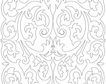 Heart Block-Digital Quilting Pattern-Digital Download-zipped file-not for printing