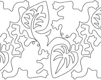 Froggie-Pantograph-Digital Quilting Pattern-Digital Download-zipped file-not for printing