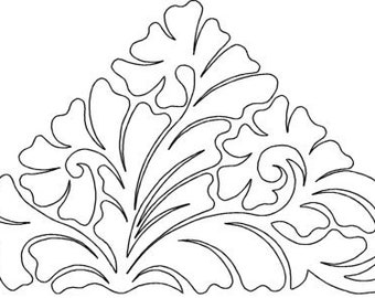 Blommorörnstriangel - Block - Digitalt quiltmönster för långarmsmaskiner - Digital nedladdning - zippad fil - ej för utskrift