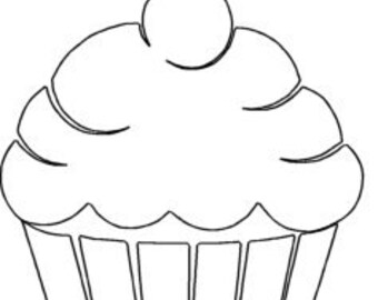 Cupcake-motiv-Quiltmönster för långarmsmaskiner-Digital nedladdning-zippad fil-ej för utskrift