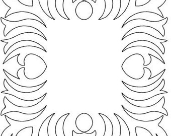 Fancy Frame-Block-Digitalt Quiltmönster för Longarm-maskiner-Digital Nedladdning-Zippad fil-Ej för utskrift