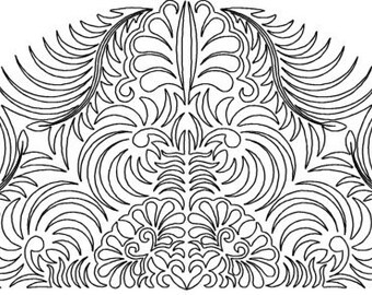 Ferm Wedge-Motif-Digital Quilting Pattern-Digital Download-zipped file-not for printing