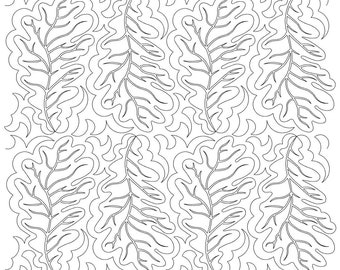 Oak Leaf-pantograph-border-motif-Digital Quilting Pattern for longarm machines-Digital Download-zipped file-not for printing