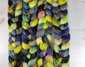 Little Green Men - Merino/Silk/Flax Combed Top for spinning