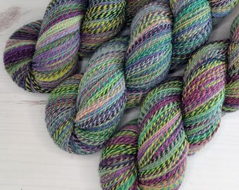 Rain Forest - Grit Sock - Superwash Cheviot Wool/Nylon - Marl, gradient, hand dyed, hard wearing