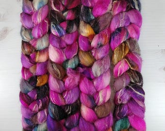 Pucker Up - Merino/Silk/Flax Combed Top for spinning