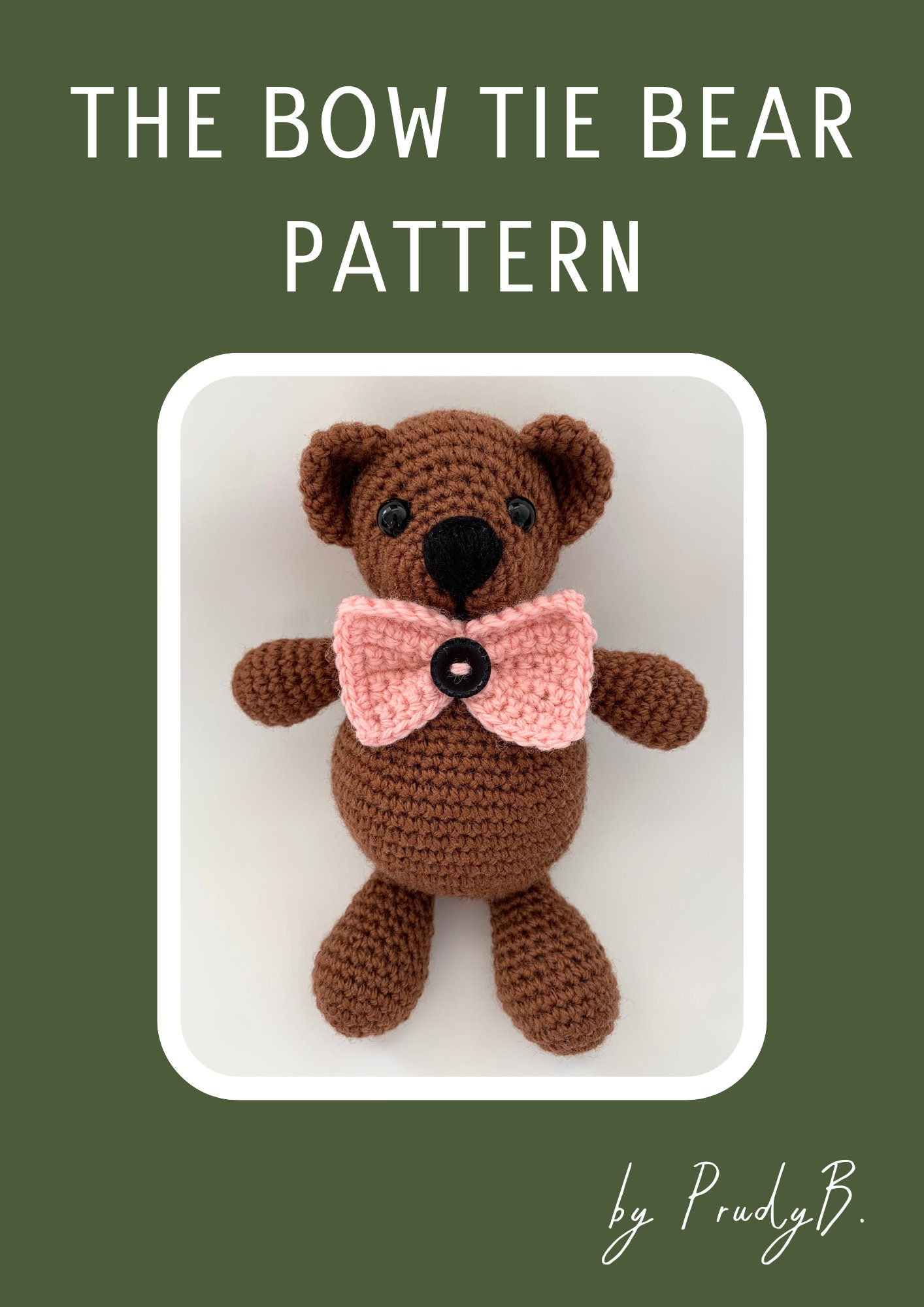 The Bow Tie Bear CROCHET PDF PATTERN / Amigurumi Teddy Bear, Easy ...