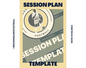 A4 sjabloon voor voetbal-/voetbalsessieplan