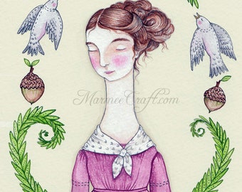 MarmeeCraft art print, "Fern Folk"