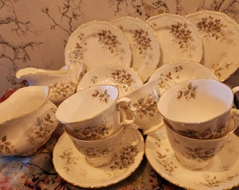Vintage Royal Albert "Haworth" 19 Piece Bone China Tea Set (Sold Individually)