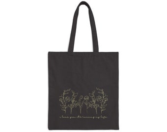 I Love You, It's Ruining My Life - Fortnight - TTPD - Cotton Canvas Tote Bag Taylor Swift Swiftie Poet Totebag Shopping