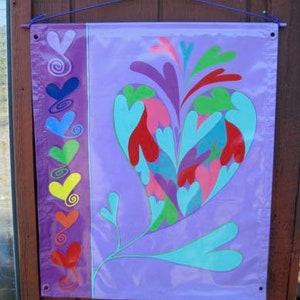 Vibrant Hearts, Chakra Flower Hearts indoor, outdoor banner image 5