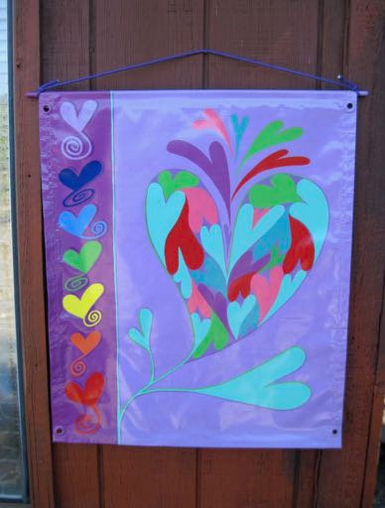 Vibrant Hearts, Chakra Flower Hearts indoor, outdoor banner image 5