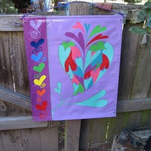 Vibrant Hearts, Chakra Flower Hearts indoor, outdoor banner image 3