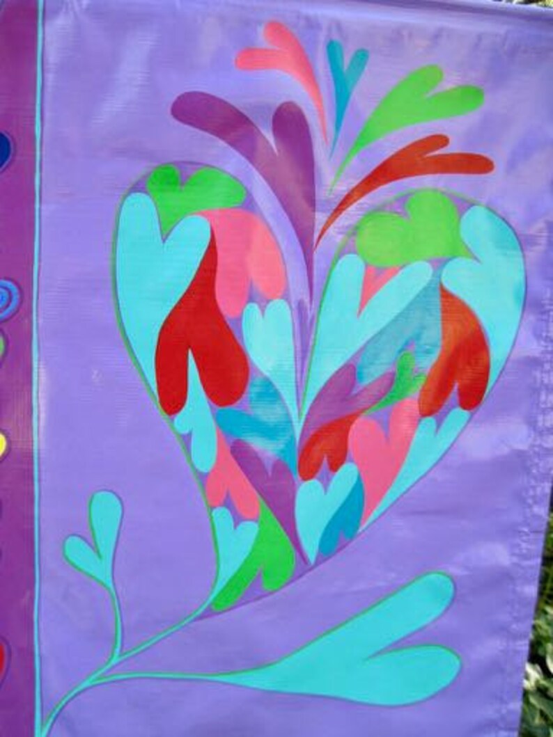 Vibrant Hearts, Chakra Flower Hearts indoor, outdoor banner image 2