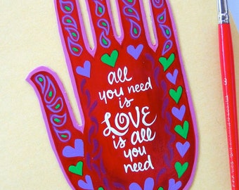 Magnet, Henna , Mehndi Hand , Heart, Magnet ,  Made To Order