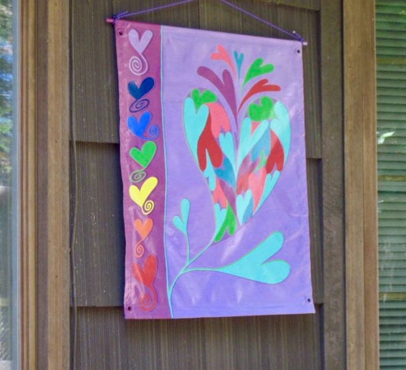 Vibrant Hearts, Chakra Flower Hearts indoor, outdoor banner image 10