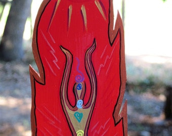 Red,Chakra Goddess Feather Magnet ( Pre-Order / made to order)