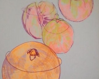 Citrus Fine Art Ink Drawing