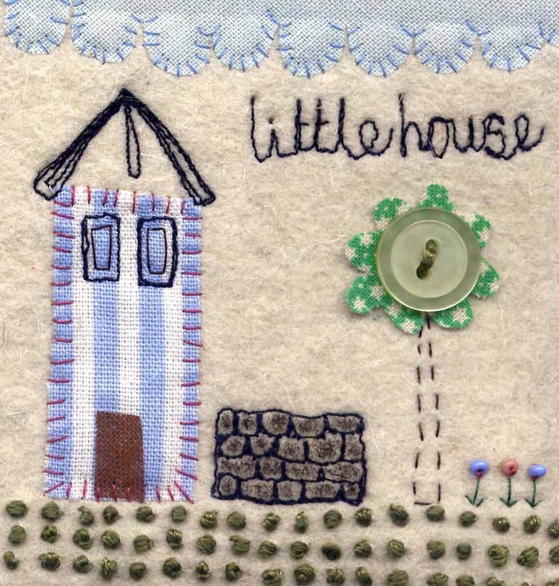 Miniature embroidered picture little house  etsy Miniature embroidered picture little house  etsy