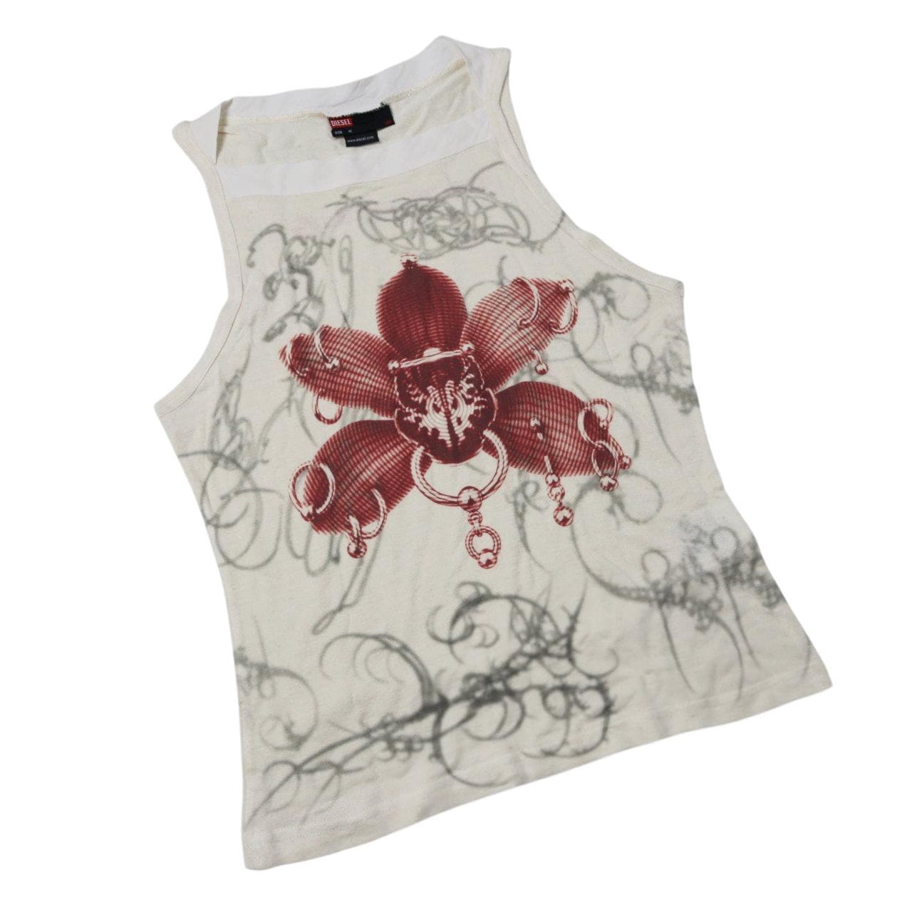 Hysteric Glamour Women's Camisole White Tank Top Print L17