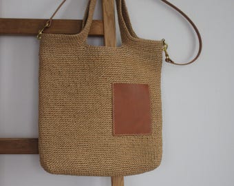Large straw tote bag * raffia tote bag * casual tote bag * large handmade beach bag * raffia summer tote bag * raffia shopper bag