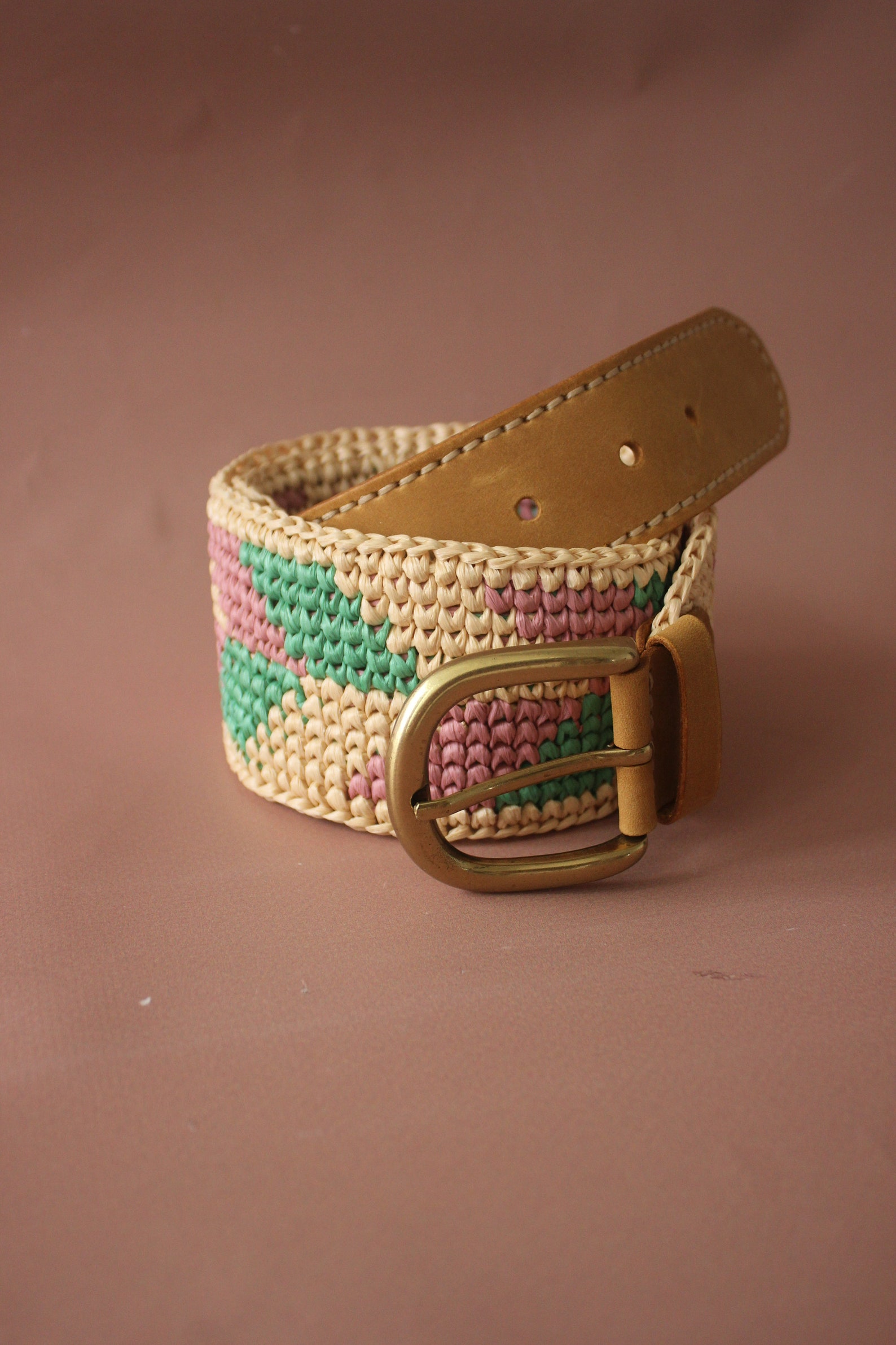 Alana Scalloped Raffia Corset Belt main image 1