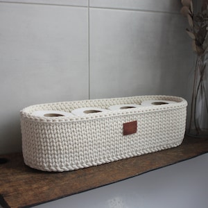 A freestanding toilet paper holder * white toilet paper holder * farmhouse toilet paper holder * extra toilet paper roll holder