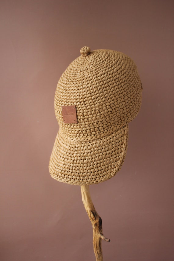 帽子 louren raffia bell hat Summer Raffia Baseball Cap * Straw Baseball Cap * Women's