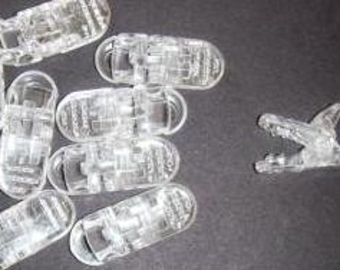 20 Clear Plastic Alligator Clips for Paci or Bib Clips Etsy
