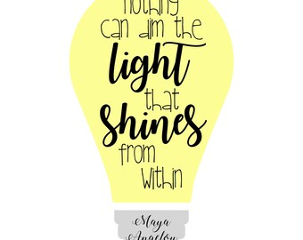 the light that shines from within PRINTABLE Digital Download art print