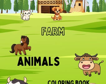 Farm Animals Coloring book