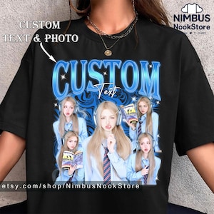 Custom Your Own Bootleg-T-shirt, vintage graphic T-shirt jaren 90, retro rap Bootleg-shirt, voeg je foto of ontwerp toe, Custom Bootleg-T-shirt