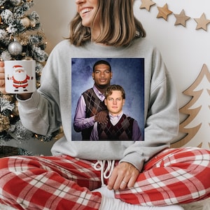 Vintage Joe Burrow Ja&#39;Marr Chase Football Shirt, Cincinnati Step Bros Tee, Funny Football Gift Unisex