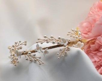 Vintage 40s 50s Beaded Cream Bridal Crown Wedding Headband *Read Description* Restoring A 1950 Vintage Beaded Wedding Crown main image 3
