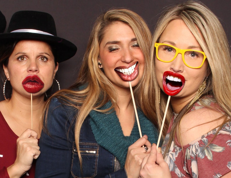 20 Lips Photo Booth PRINTABLE Props Funny Mouth Realistic Etsy