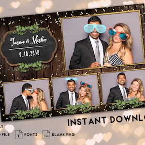 Modello per Photo Booth di Nozze in Eucalipto con Lavagna / Photo Booth di Nozze 4x6 / Modello per Photo Booth / Bat Mitzvah / Dolce 16
