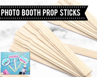 Photo Booth Wooden Prop Sticks - 14 inches long, 1 inch wide
