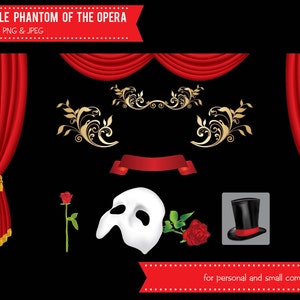 Digitale illustraties Phantom of the Opera - DIRECT DOWNLOADEN