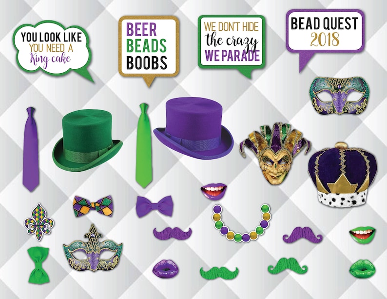 mardi gras photo props
