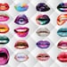 20 Lush Lips Photo Booth PRINTABLE Props, Funny Mouth Realistic Party ...